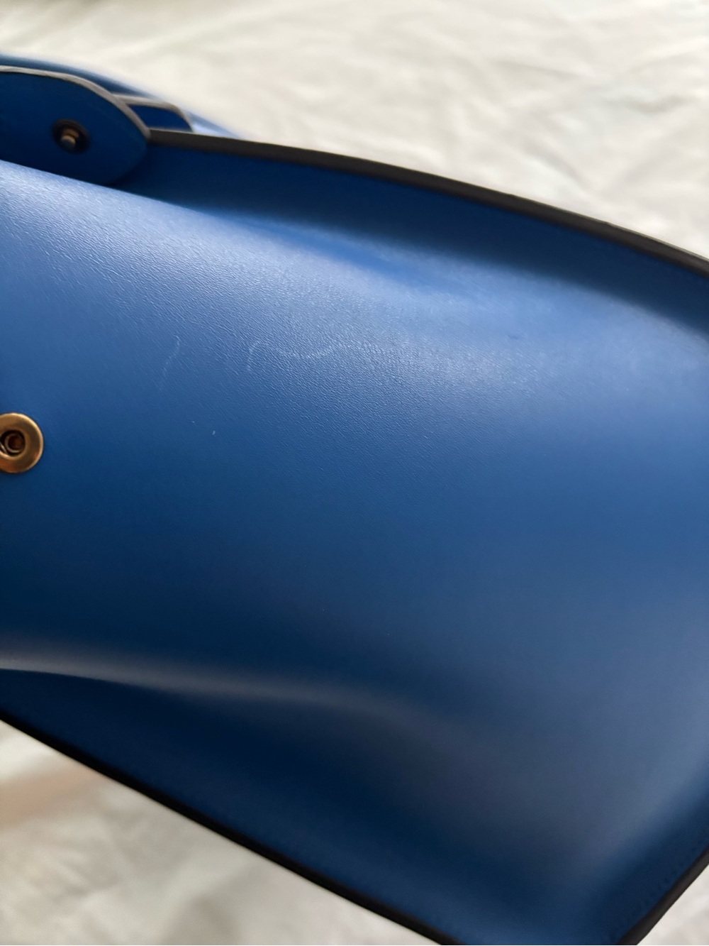 Celine Leather Luggage Mini in Cobalt Blue - Picture 7 of 13